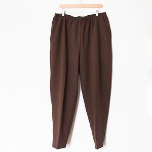 Bend Over | Vintage 90's High Waist Plain Dark Brown Pants | Size 22W
